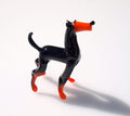 Handmade Glass Doberman Figurine: Collectible Art Glass Sculpture