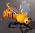 Handmade Glass Honey Bee Sculpture: Whimsical Art Glass Figurine