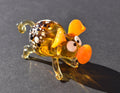 Amber Glass Pig Figurine: Hand-Blown Collectible Animal