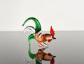 Elegant Glass colorful rooster. Whimsical figurine, lots of character and personality. Excellent addition to your glass menagerie collection