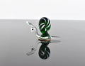 Emerald Green Glass Snail Figurine: Flame Work Sculpture, Whimsical Art