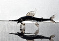Handmade Glass Marlin Figurine: Collectible Art Glass Fish, 6 Inch