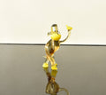 Handmade Transparent Glass Monkey Figurine: Whimsical Art Glass Sculpture