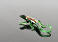 Hand Blown Glass Lizard Figurine: Realistic Reptile Sculpture
