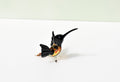 Beautiful colored Glass clear black hummingbird. Detailed figurine with character and personality. Excellent addition to your collection.