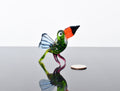 Handmade Glass Toucan Figurine: Whimsical Bird Sculpture, Flame Work Art