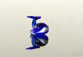 Miniature Blue Glass Whale: Tiny Glass Menagerie Figurine
