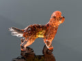 Hand-Blown Glass Labradoodle Statue: Unique Art Glass Figurine