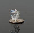 Lampwork Glass Bunny Miniature: Whimsical Clear Glass Menagerie