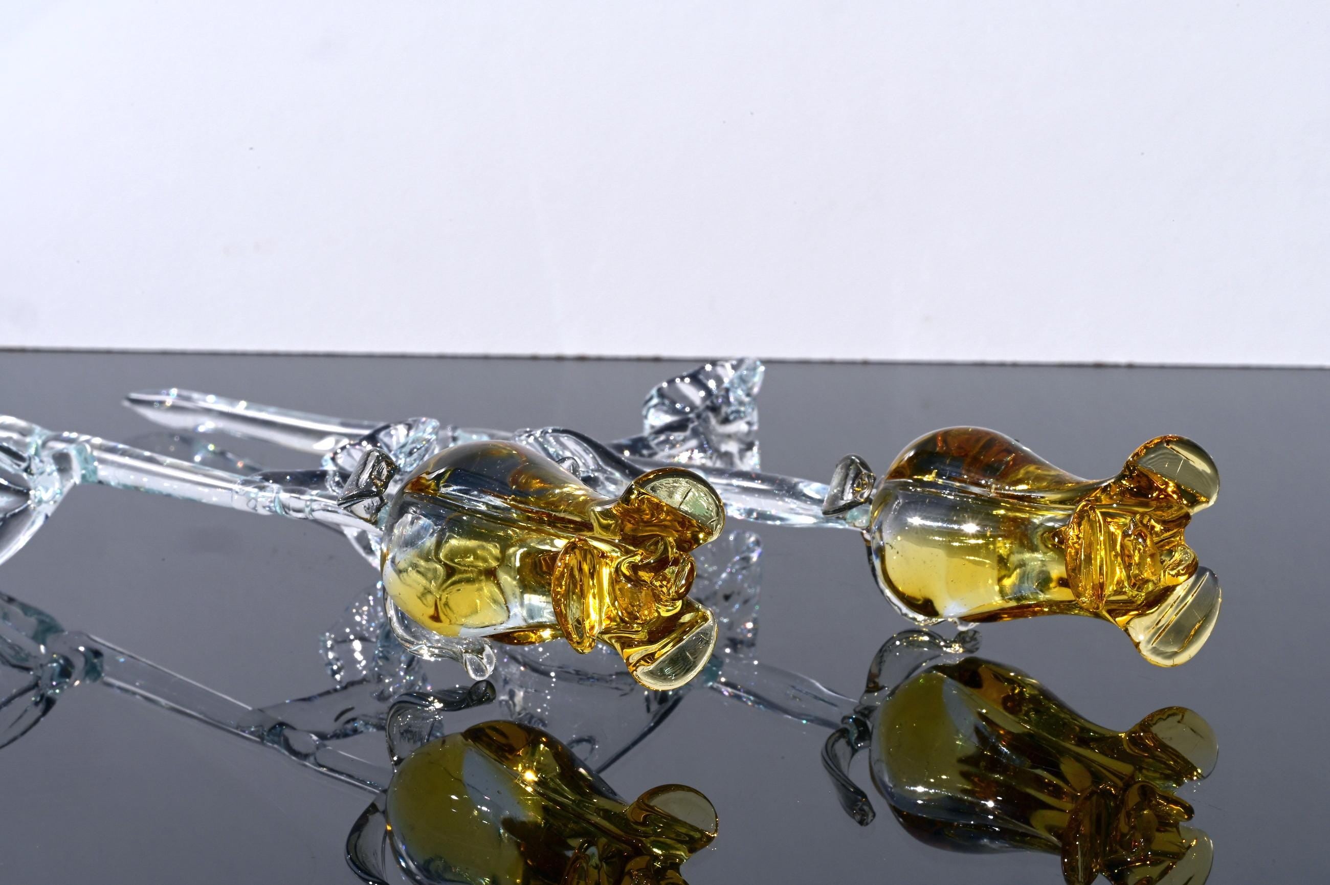 Glass Flower Bouquet - Handmade Glass Rose Flowers - Blown Glass Flowers - Gold Glass Rose - Christmas Gift for Mom