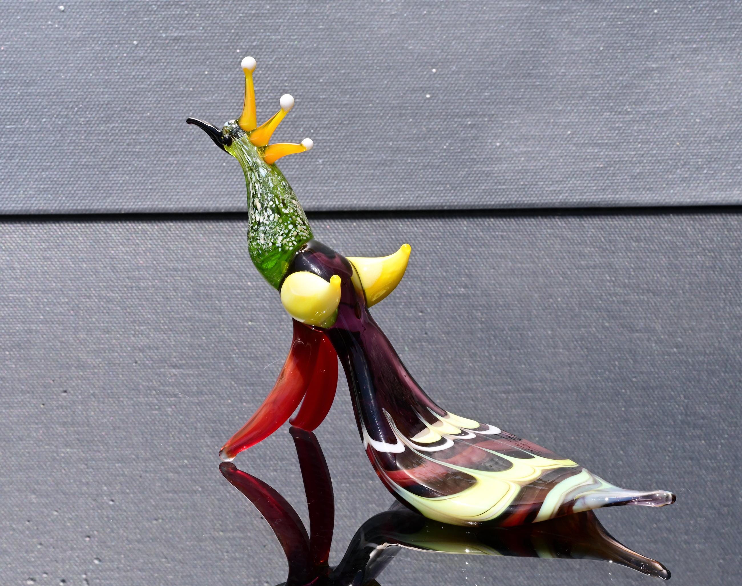Peacock Decor, Peacock Statue, Glass Peacock Figurine, Peacock Gifts, Bird Lover Gifts, Glass Bird Sculpture, Peacock Sculpture, Peacock Art