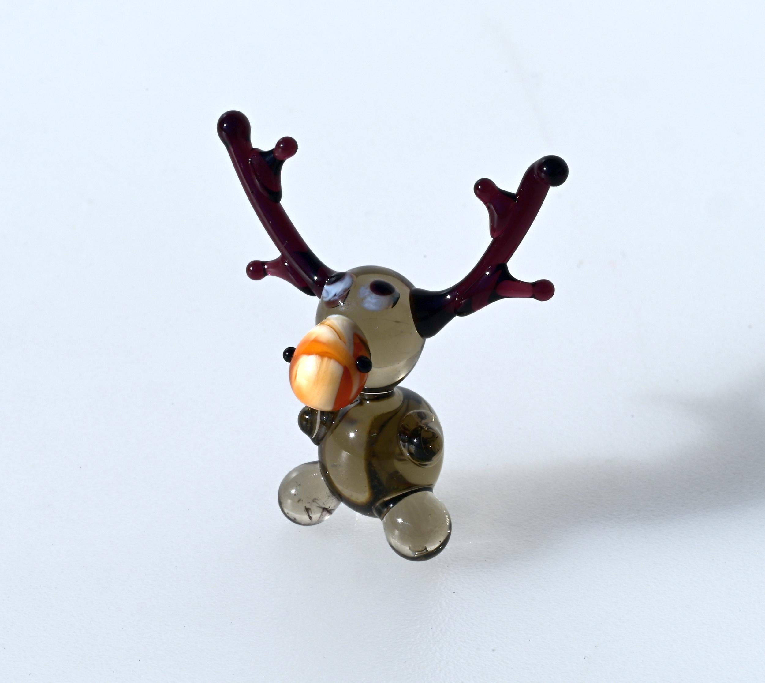 Moose, Moose Gifts, Tiny Glass Animals, Glass Animals, Moose Decor, Miniature Glass Animals, Moose Art, Glass Moose Whimsical Decor