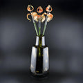 Flaming Iris Glass Centerpiece