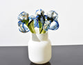 Glass Iris, Iris Gift, Iris Art, Glass Flowers Bouquet, Glass Birth Month Flower, Desk Decor For Women, Mini Glass Flowers Mothers Day Gifts