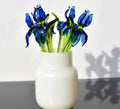 Blue Glass Flowers, Glass Iris, Glass Birth Month Flower, Blown Glass Flower Bouquet, Desk Decor For Women, Mothers Day Gifts, Easter Decor