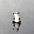Tiny Glass Panda: Lampwork Miniature Figurine