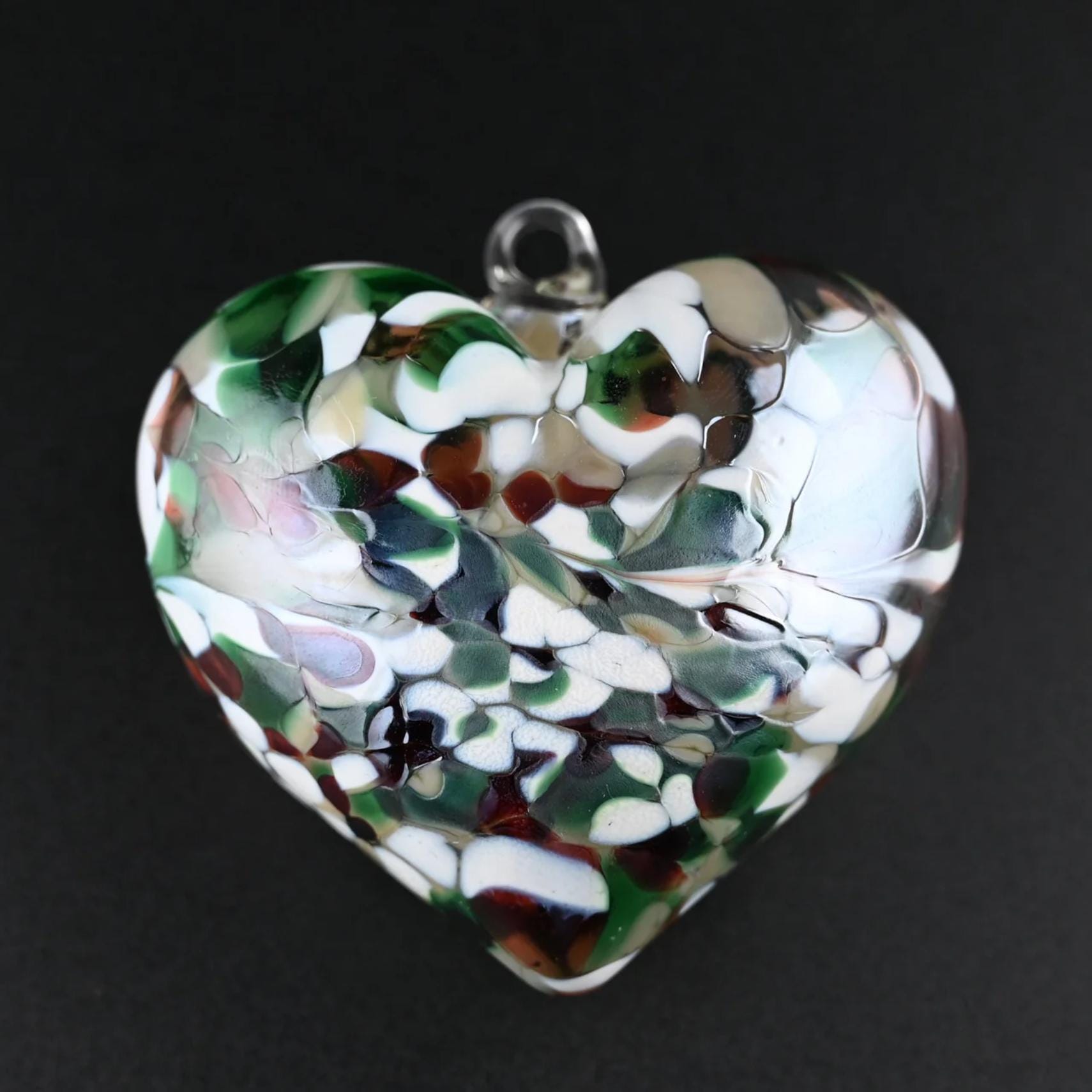Glass Ornament Set - Hand Blown Glass Ornaments - Poland Glass Ornaments - Glass Heart Ornament - Colorful Ornaments For Christmas