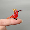 Hand-Blown Glass Cardinal Bird Figurine