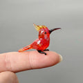 Cardinal Gifts, Cardinal, Glass Bird, Tiny Glass Animals, Cardinal Decor, Red Cardinal, Cardinal Memorial, Mini Glass Animals, Glass Animals