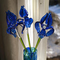 Oceanic Iris Glass Centerpiece