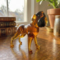 Amber Glass Boxer Dog, Boxer Dog Gifts, Glass Dog Figurine, Boxer Dog Statue, Blown Glass Animals, Fawn Boxer Art, Dog Memorial Gift