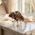 Glass Bull, Glass Bull Figurine, Bull Statue, Bull Sculpture, Brown Glass Bull, Glass Sculpture, Glass Animals, Blown Glass Animals, Artwork
