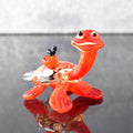 Sea Turtle Gifts, Glass Turtle with Ladybug, Good Luck Gift, Coastal Decor, Blown Glass Animals, Turtle Figurine, Ocean Art, Ladybug Gift