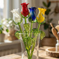 Glass Roses - Glass Flower Bouquet - Handmade Glass Flowers - Blown Glass Flowers - Glass Roses - Mothers Day Gifts for Her