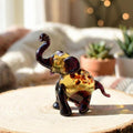 Elephant Art, Blown Glass Animals, Unique Elephant Gifts, Glass Elephant, Tiny Glass Animals, Elephant Figurine, Spotted, Purple, Amber