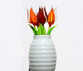 Glass Tulip Flowers, Blown Glass Flowers Bouquet - Glass Birth Month Flower - Tulip Glass Flowers with Stems - Mothers Day Gift for Her