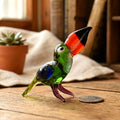 Toucan Sculpture, Toucan, Gift for Bird Lovers, Glass Toucan Art, Blown Glass Animals, Glass Bird Figurine, Tropical Jungle Decor Gift