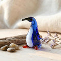 Penguin Gifts, Handmade Glass Bird Figurine, Penguin Art, Mini Glass Animals, Penguin Gift, Glass Bird, Glass Sculpture, Penguins, Penguin