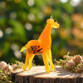 Glass Animals, Mini Glass Animals, Giraffe Gifts, Orange Giraffe Figurine, Glass Giraffe, Safari Animals, Blown Glass, Spotted, Art