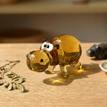 Glass Hippo Statue, Blown Glass Animals, Hippo Gifts, Hippopotamus, Safari Decor, Desk Pet, Glass Animals Figurines, Hippo Figurine Art