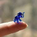 Tiny Glass Animals, Blue Glass Elephant, Elephant Figurine, Elephant Gifts, Glass Animals, Elephant Charm, Mini Glass Animals, Art, Decor