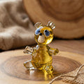Glass Teddy Bear, Teddy Bear Decor, Glass Bear Figurine, Woodland Decor, Woodland Animal, Glass Sculpture, Glass Animals, Bear Figurine