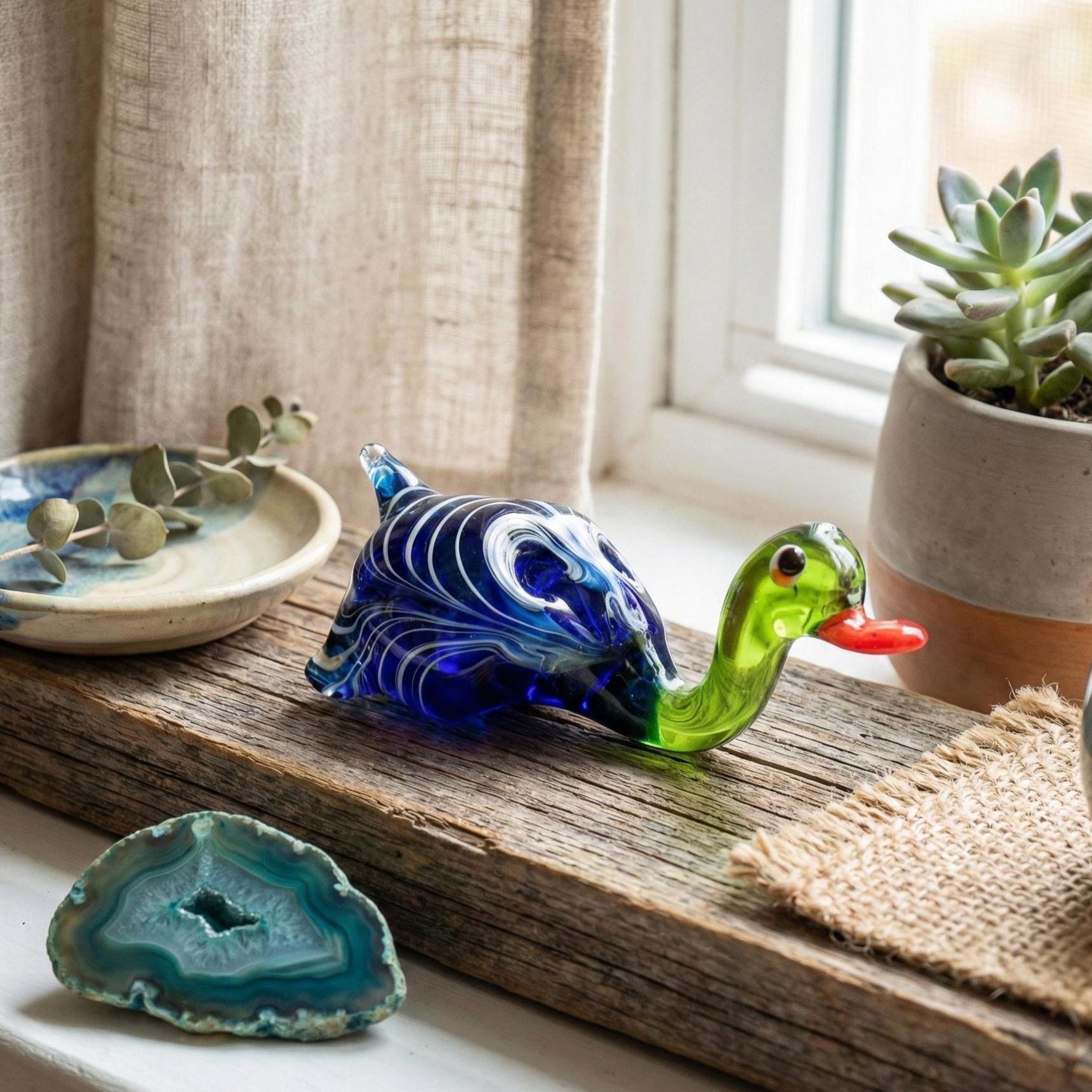 Mallard Duck Decor, Cruise Ducks, Glass Duck Gifts, Duck Art, Murano Duck Statue, Glass Animals, Duck Nursery Decor, Glass Bird Sculpture