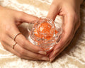 Orange Glass Rose - Romantic Mothers Day Gifts For Her - Rose Love Gift - Hand Blown Orange Glass Rose - Glass Rose Flower -