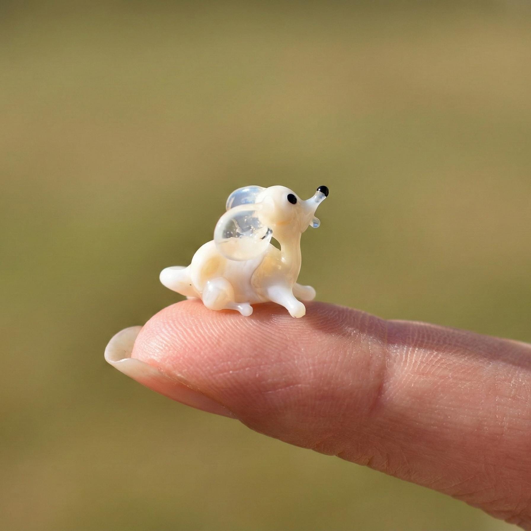 Hand Blown Glass Mouse: Whimsical Miniature Figurine Mothers Day Gifts for Her