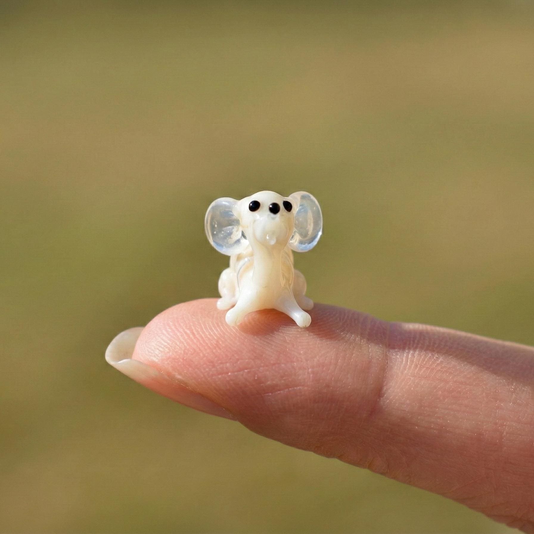 Hand Blown Glass Mouse: Whimsical Miniature Figurine Mothers Day Gifts for Her