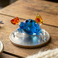 Tiny Glass Animals, Glass Crab, Blue Crab, Mini Glass Animals, Summer Decor, Crab Decor, Sea Animals, Hand Blown Glass, Glass Animals, Crabs