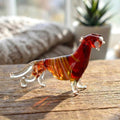 Glass Tiger Figurine, Tiger Statue, Animal Sculpture, Jungle Decor, Miniature Hand Blown Glass, Glass Animals, Blown Glass Animals, Tigers