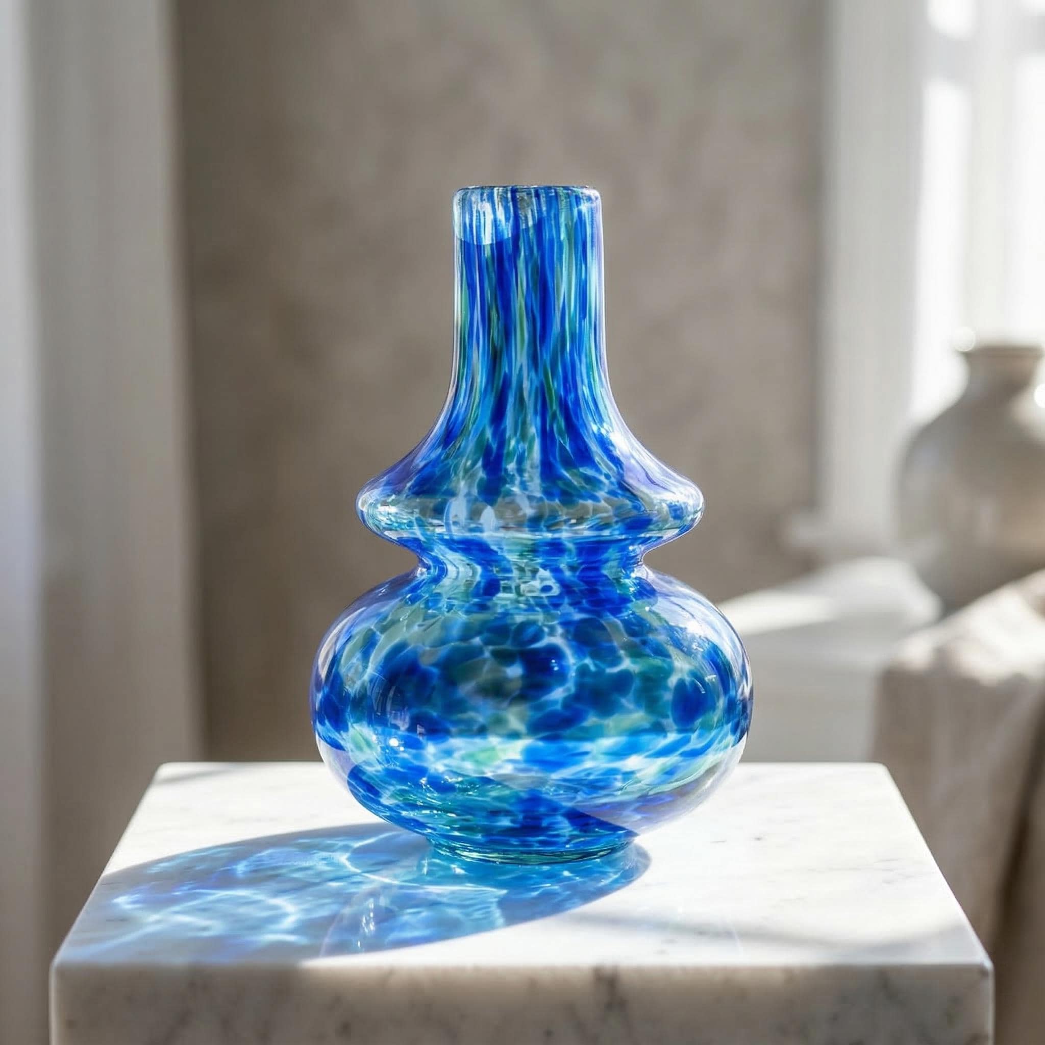 Hand Blown Cobalt Glass Vase