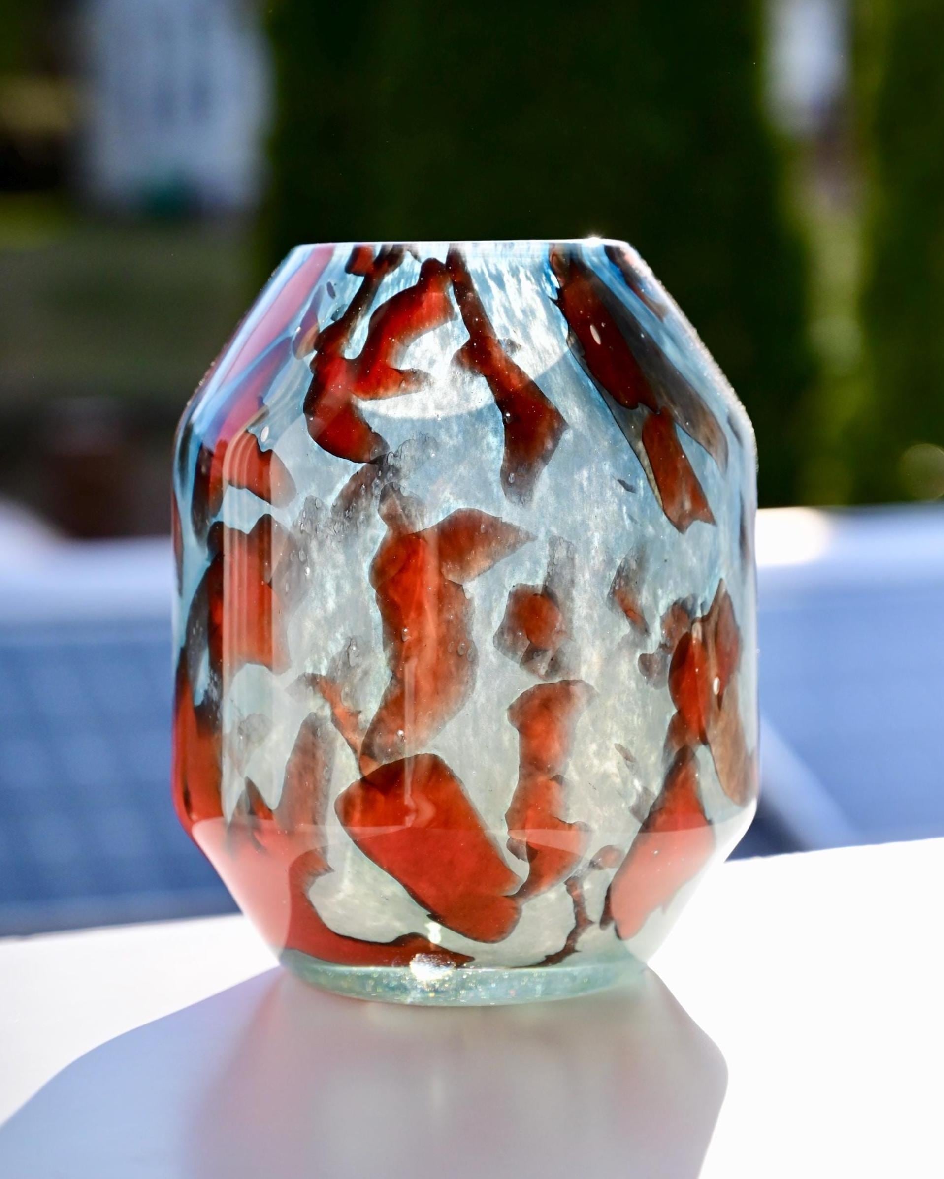 Multicolor Art Glass Vase