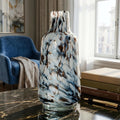 Black & White Art Glass Vase
