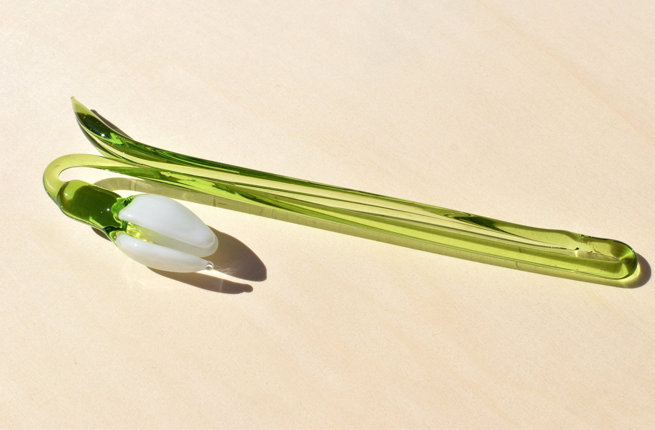 "Eira" Handblown Glass Snowdrop