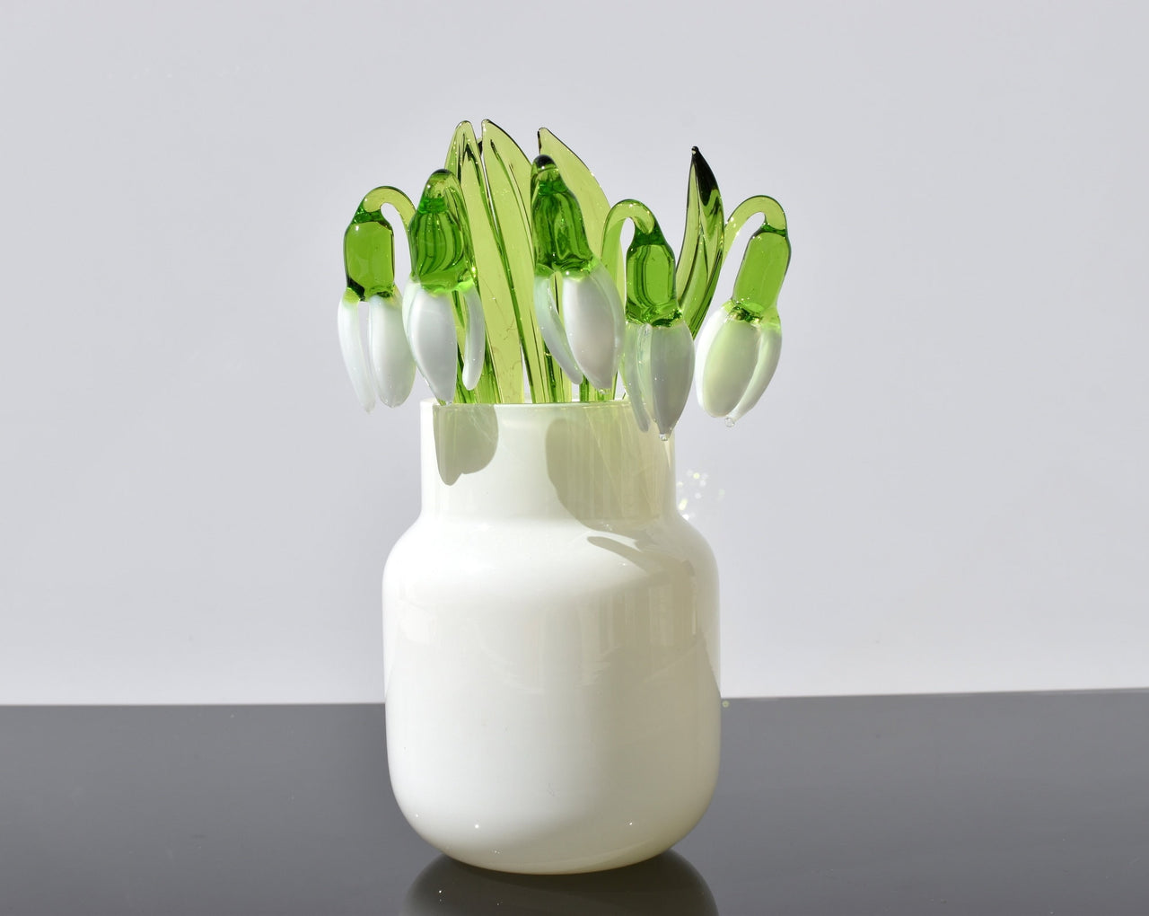 "Eira" Handblown Glass Snowdrop