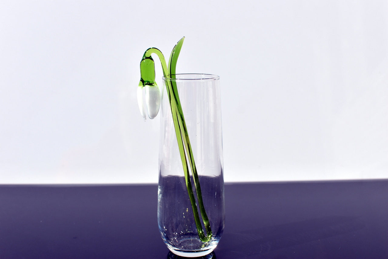 "Eira" Handblown Glass Snowdrop