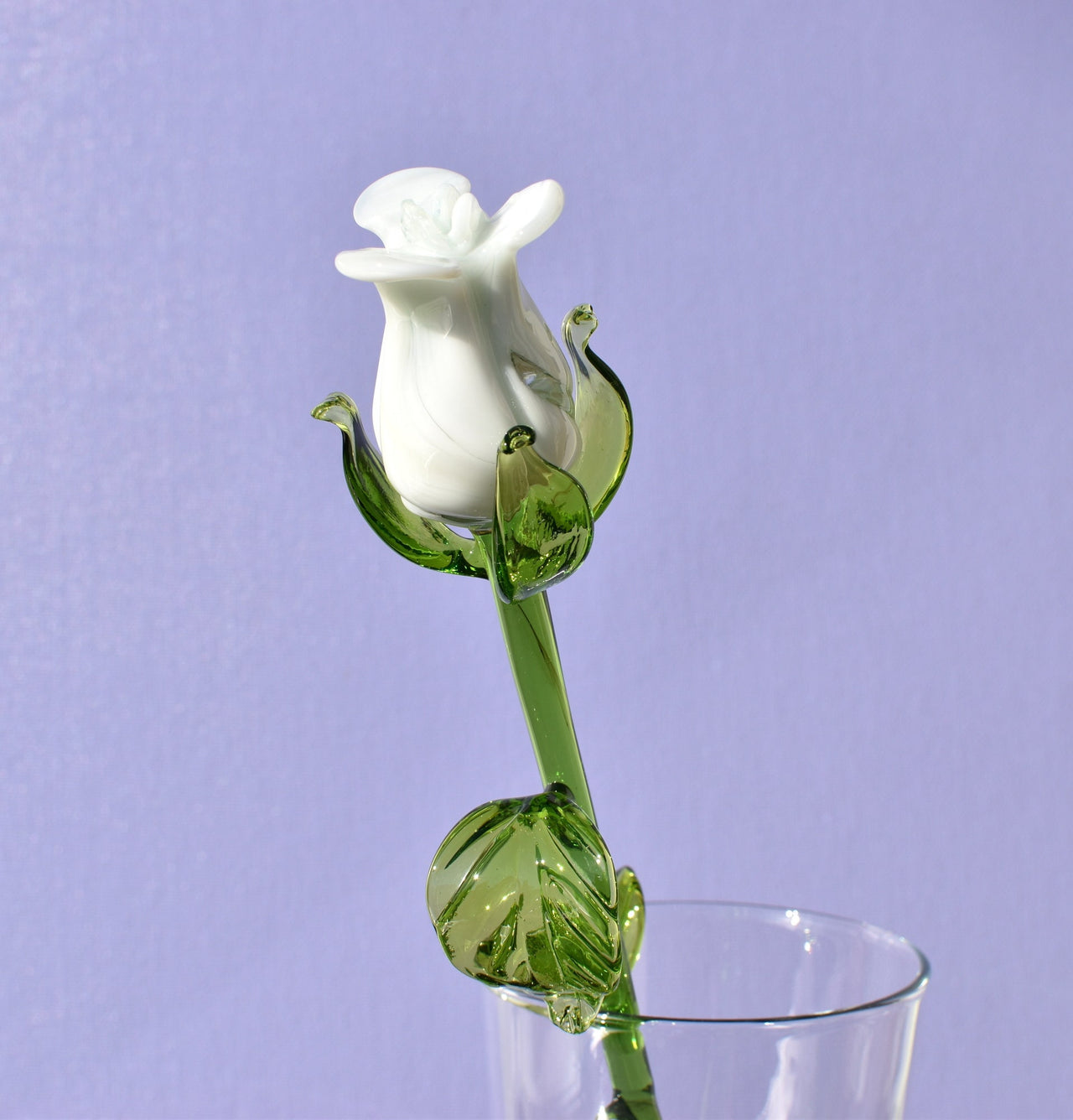 "Isla" Handblown Glass Rose