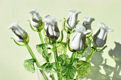 "Isla" Handblown Glass Rose